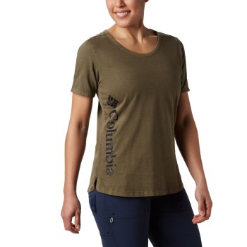 Columbia CSC Pigment, Camiseta Verde Oliva Para Mujer | 642895-NTX